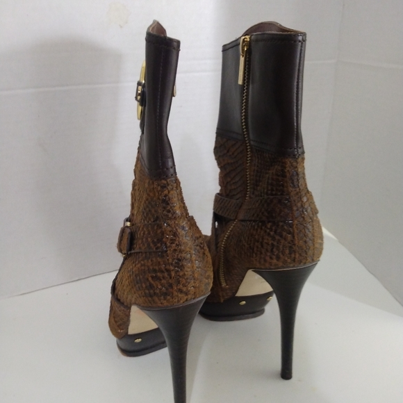 Michael Kors Snakeskin Leather Heel Boot - Picture 9 of 14
